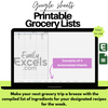 Ultimate Weekly Meal Planner and Grocery List - Spreadsheet Via Google Sheets
