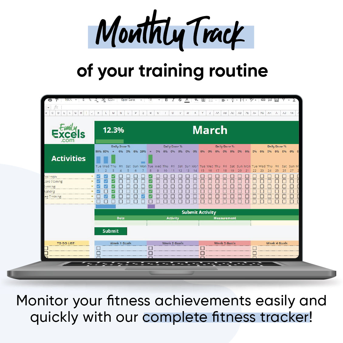 Ultimate Weight Loss & Fitness Tracker Spreadsheet - Lifetime Access & Instant Download