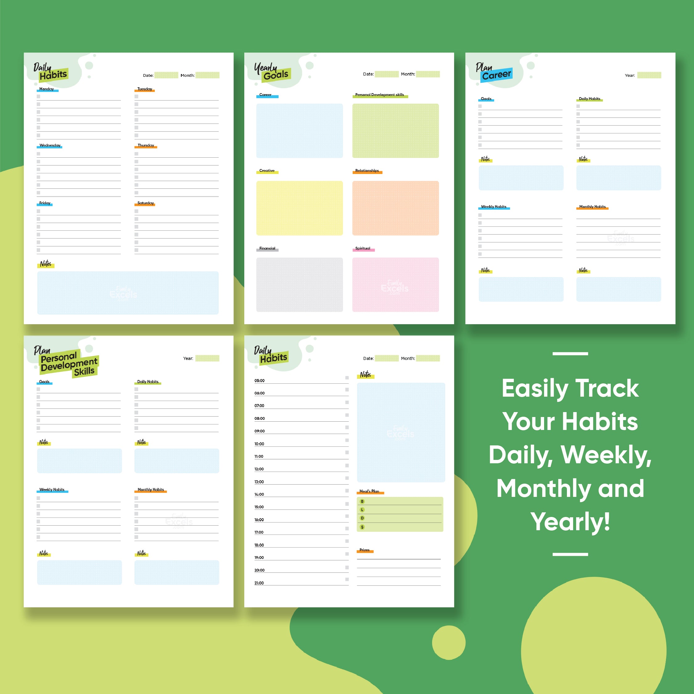 The Ultimate Printable Habit Tracker - Includes 23 Pages