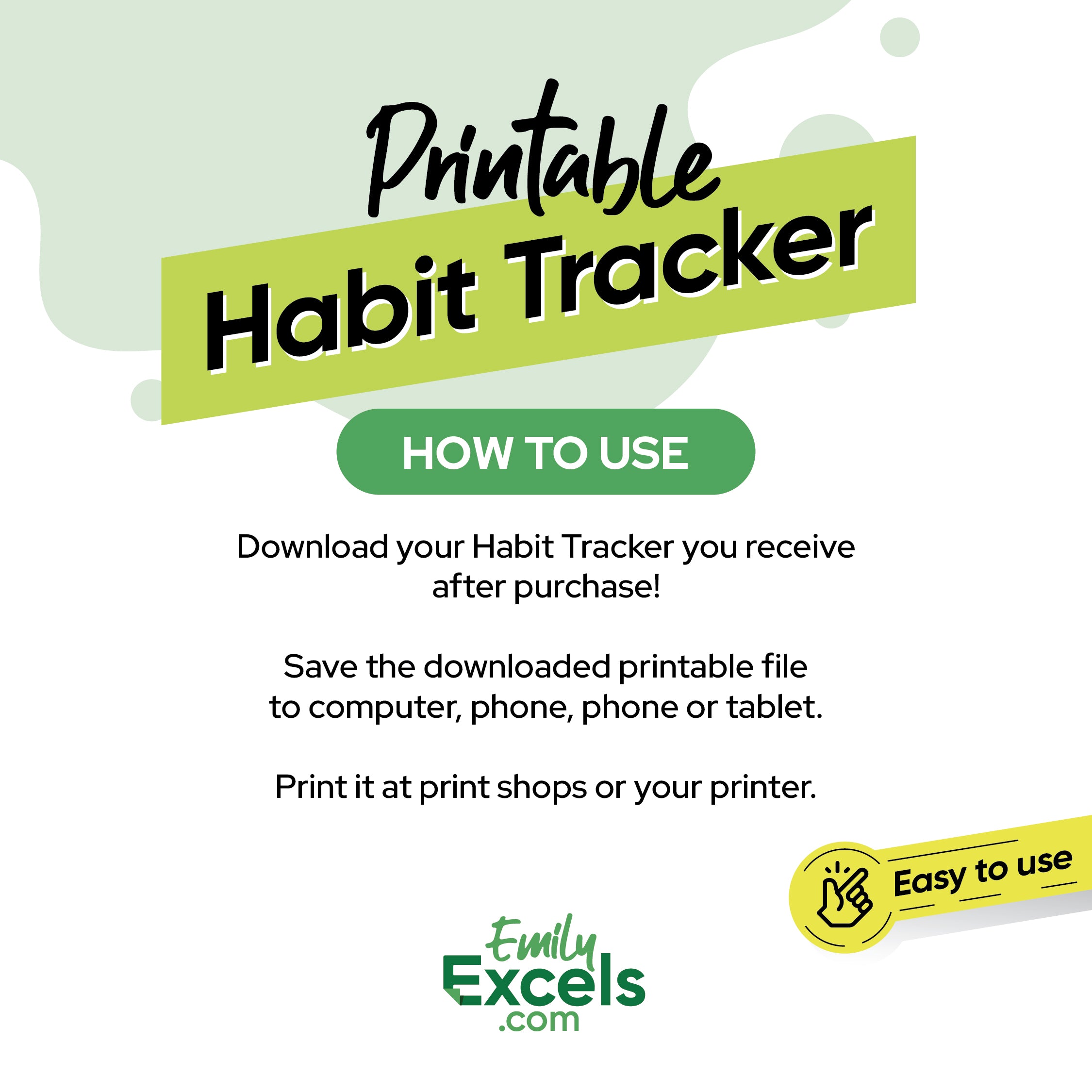 The Ultimate Printable Habit Tracker Includes 23 Pages Emily Excels