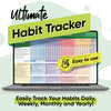 Ultimate Habit Tracker Spreadsheet - Premium Quality Tracker